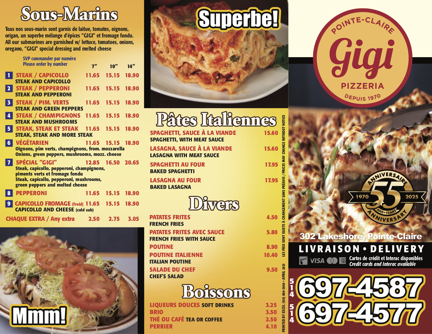 Gigi Pizzeria menu image