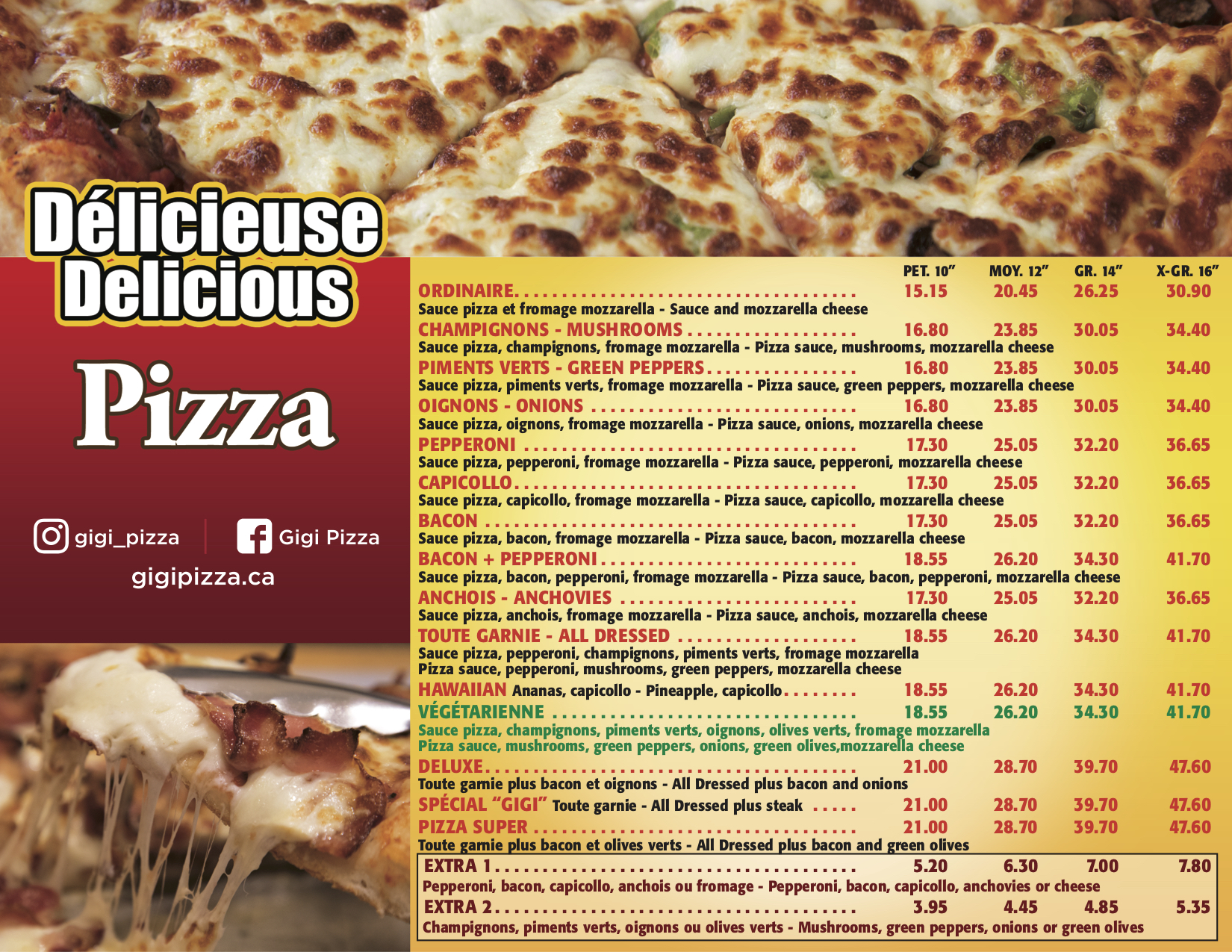 Gigi Pizzeria menu image