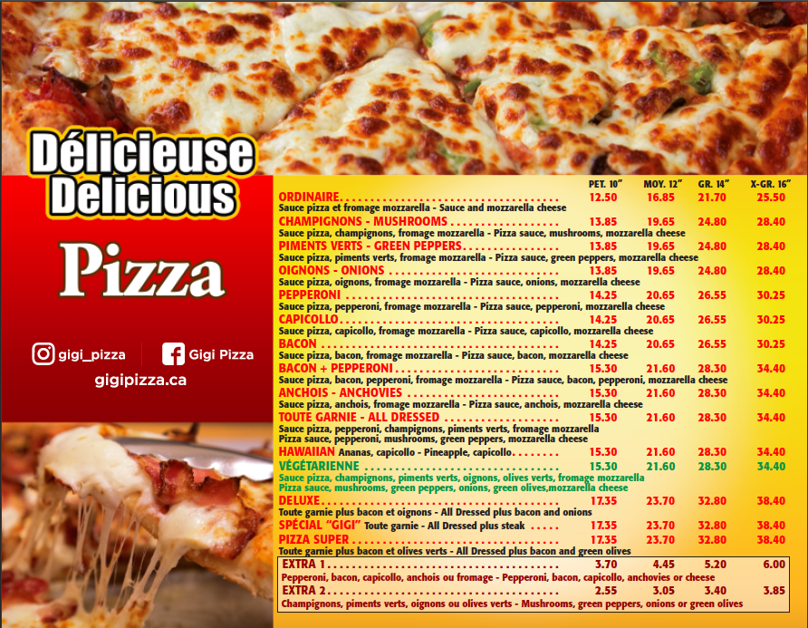 Gigi Pizzeria menu image